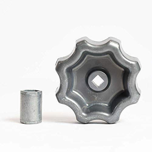 Thrifco 4400296 Outdoor Faucet Water Spigot Handle (Hose Bibb Round Wheel Handle Replacement with Screws Included), Metal, Replaces Danco 10006