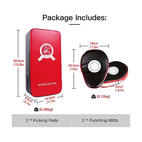 SEISSO-2PCS-Taekwondo-Kickboxing-Pads2PCS-Punching-Mitts-for-Karate-Training-Target-Thai-Pads-Punching-Kit-Kick-Punch-Pad-Kicking-Strike-Shield-MMA-Martial-Art-for-Men-Women-Gym SEISSO 2PCS Taekwondo Kickboxing Pads+2PCS Punching Mitts for Karate Training Target Thai Pads Punching Kit Kick Punch Pad Kicking Strike Shield MMA Martial Art for Men Women Gym