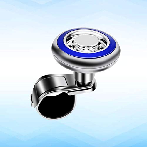 Vosarea Metal Steering Wheel Assistive Ball Car Spinner Steering Wheel Knob (Carbon Fiber) (Blue) #TOP4