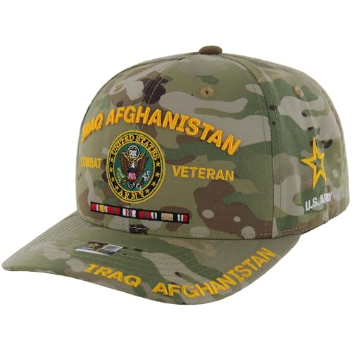 Image of Iraq Afghanistan Veteran Hat for Men Official Licensed US Army Military Combat Veterans Adjustable Cap