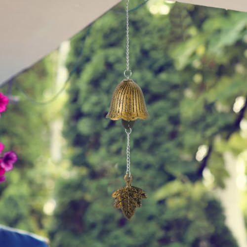 Campanas de viento japonesas de hierro fundido con diseño de arce 7