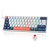 Redragon K617 Fizz 60% Wired RGB Tastiera Gaming, 62 Tasti Hot-Swap, Tastiera Meccanica Compatta con Interruttori Rossi Lineari, Supporto per Driver/Software Professionale, Layout Italiano QWERTY