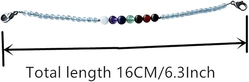 Miniatura 4 de Pulsera de identificación médica de 7 chakras con cristales de chakras intercambiables de 7 chakras, pulsera de identificación médica, reemplazo de