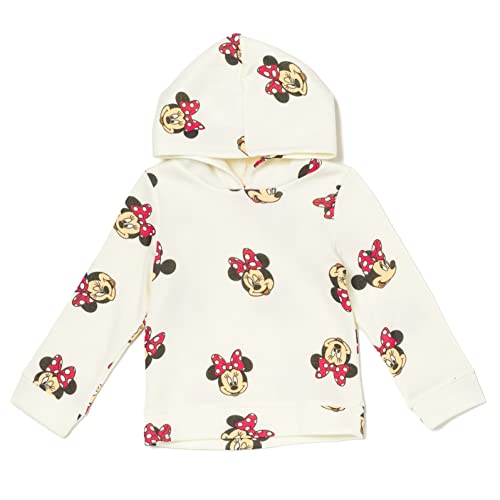 Sweat à capuche Minnie Mouse fille blanc chaud en polaire qui ne gratte pas