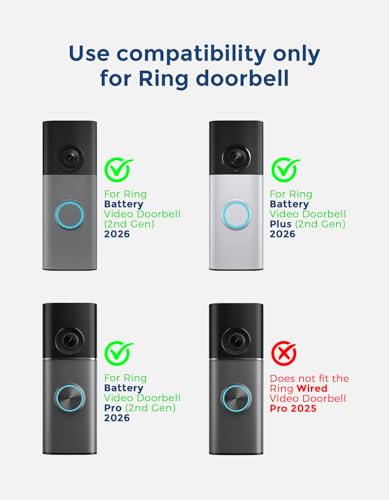 Cubierta de timbre Ring Battery Doorbell resistente a rayos UV 3
