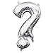 Produktbild Amscan 3307021 - Mini Shape Folienballon Symbol "" Silber, Größe circa 27 x 40 cm, Heliumballon