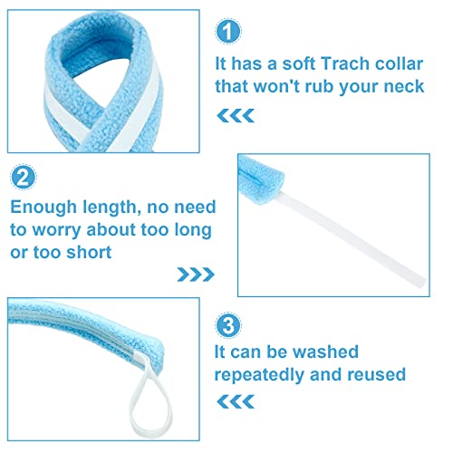 sosation 15 pcs tracheostomy tube holder adjustable tracheostomy supplies tube holder soft reusable care kits for men and women one size fits most people