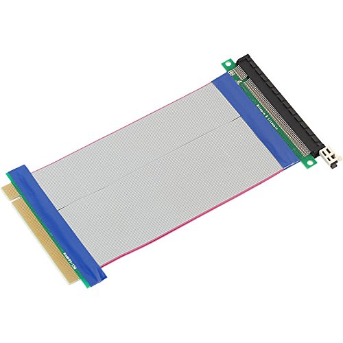 axGear PCI-E PCI Express Extension Cable Riser Card Ribbon Extender 16X to 16X GPU