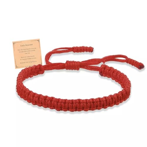 EXGOX Armband Damen Handgefertigt Glücksarmband Geflochtene Freundschaftsarmbänder Einstellbares Handgelenk Armband Luck Armband für Mädchen Glücks Armband Geschenk für Frauen