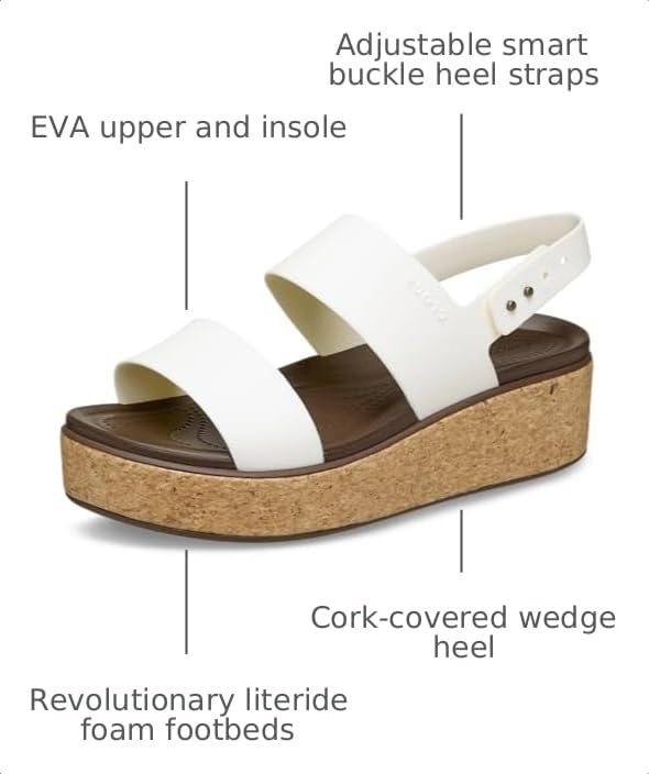 Image of Crocs Women's Brooklyn Cork Low Wedge