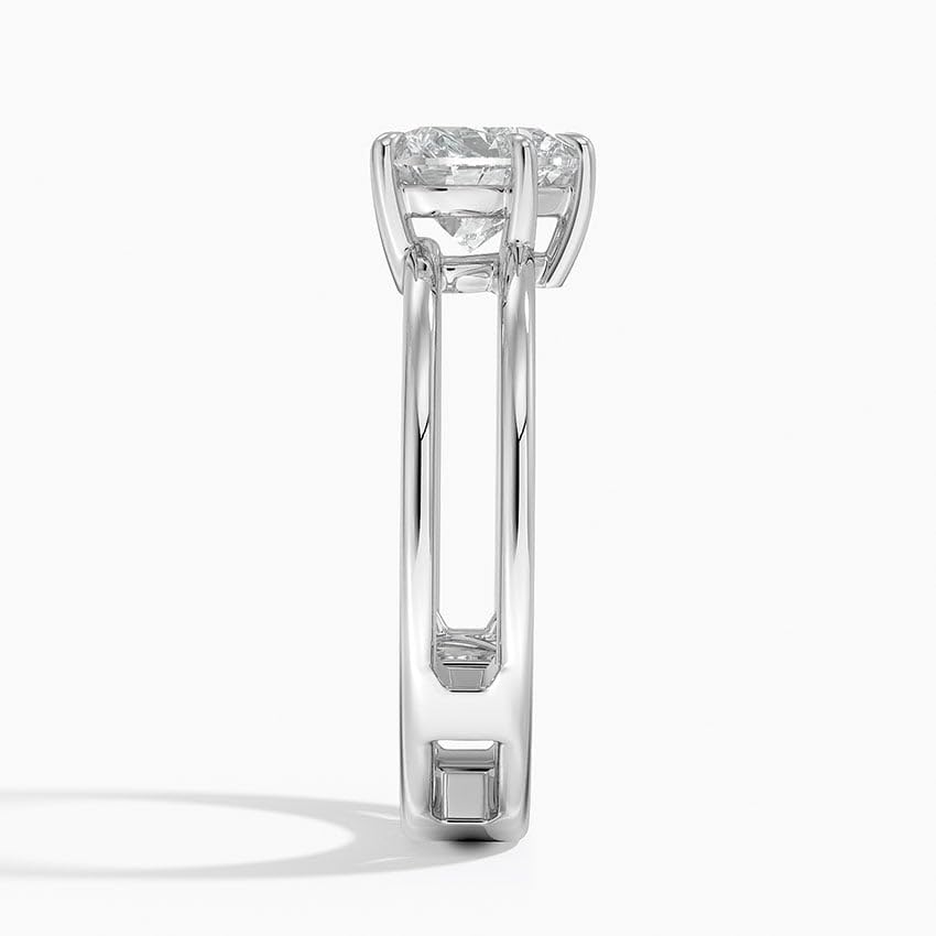 1-5 Carat IGI Certified Lab Grown Diamond Engagement Ring 10K 14K 18K Solid Gold, Aimee Open Double Band Solitaire Ring, A Gift for Her.3