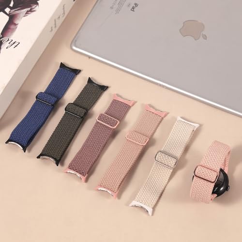 Bracelet tressé Pixel Watch 2 de qualité supérieure en nylon extensible solo loop