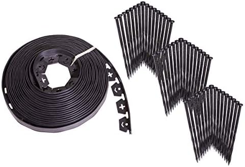 Valley View Innovative Edge No Dig edging 60 feet -with EXTRA anchor nails (48 quantity)