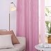 Deconovo Pink Blackout Curtains for Bedroom, Thermal Insulated Soundproof Pravicy Curtain, Silver Wave Dots Print, 52 x 84 Inch Long, Machine Washable Window Panels for Kids Room Nursery, Set of 2