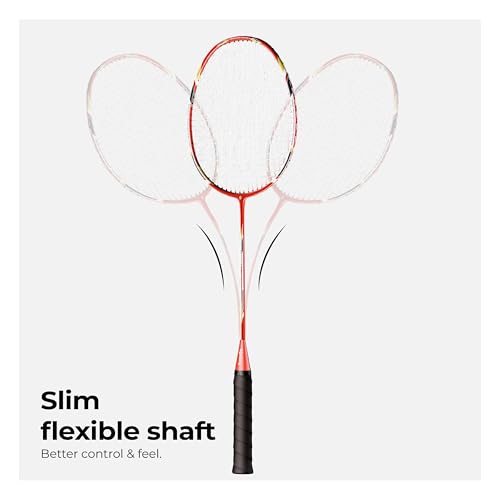 Image of Lifelong Full Carbon Badminton Racket for Men & Women| 82g Lightweight Badminton Racket for Beginner & Intermediate Players | 30 lbs Tension, Carbon Shaft | Racket Cover Included