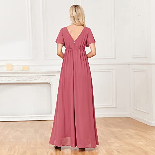 Robe de plage femme été col en V wrap drapée - 3