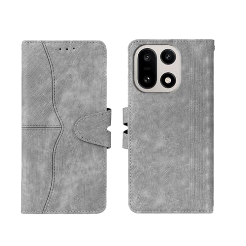 Image of amazon basics OnePlus 15 5G Flip Cover | Card Pockets Wallet & Stand | Flip Cover for OnePlus 15 5G (Gray)