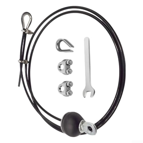Câble de rechange pour salle de sport à domicile, 5 mm, en acier revêtu de plastique, design anti-torsion à faible friction pour machines d'entraînement de force, réglable (2 mètres) – vue 9