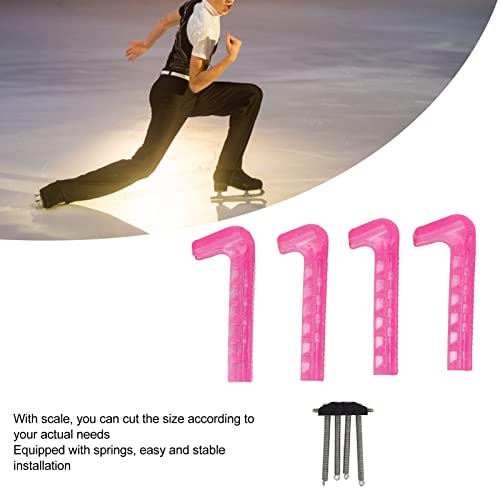 Protetores de lâmina de patim de gelo moumouten, 4 peças capas de lâmina de patim de hóquei de plást