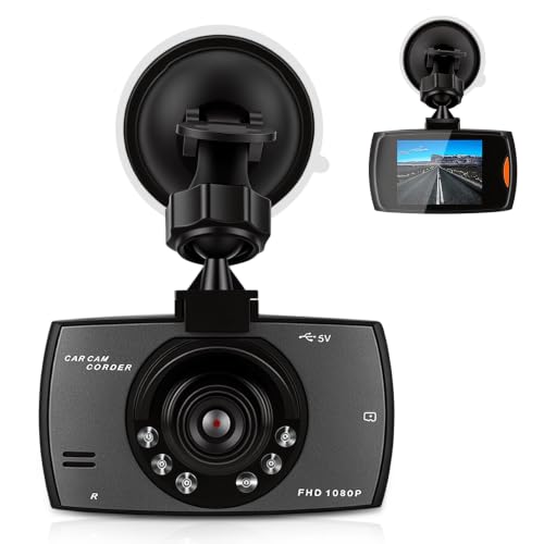 Câmera Veicular, Com Lente Full HD Sensor-G, Câmera HD de 1080P, Tela IPS de 2,2 polegadas Monitoramento 24h, Camera de Carro