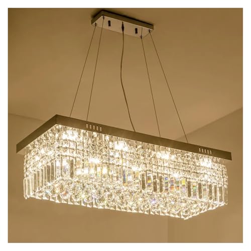 Luminaire suspendu de luxe en cristal pour table à manger et salon au design moderne doré