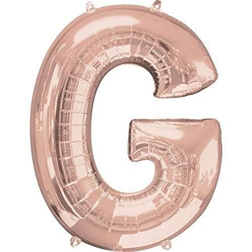 Anagram Globo de lámina de oro rosa de la letra G, 34 pulgadas