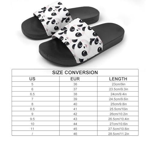 Cute Pandas Heads House Sandals Non-Slip Bathroom Slippers Beach Summer Shoes for Men Women2