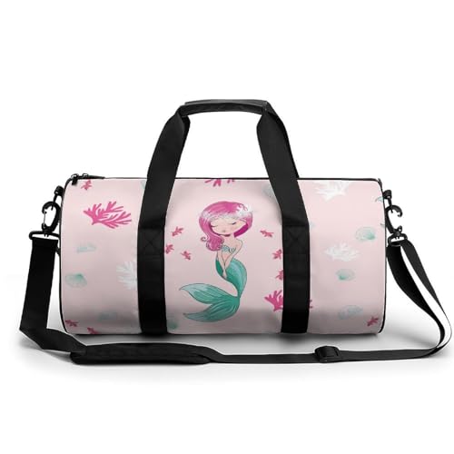 Sac de sport gym Jolie Sirène sac de voyage week-end duffel bag pour camping