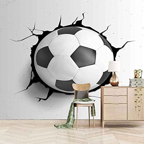 Papier peint mural 3D football 240x170 cm amovible pour decoration grand format