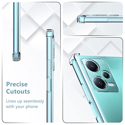 Image of for Back Case Cover Bumper Flexible Silicone Transparent Back Cover for Redmi Note 12 - Transparent