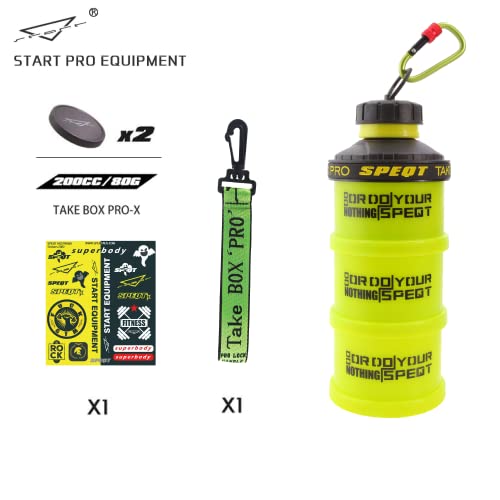 Speqt QUICKDRAW Protein Powder Stackable Container,With Carabiner&Carrying Lanyard,Twist Lock Supplement Storage,Portable Protein Powder Container To Go For Pre/Post Workout,Fitness,Travel,Gym thumb #1