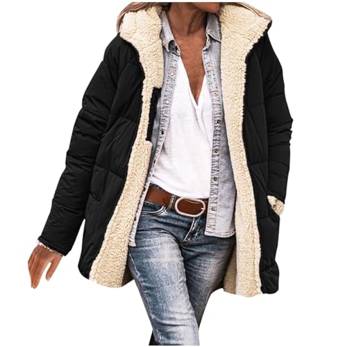 Chaqueta acolchada impermeable y abrigo largo de invierno para mujer con forro polar 1