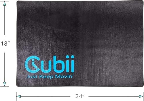 Cubii Non-Slip Workout Mat for Under Desk Ellipticals, Floor Protection Exercise Surface for Bike, Fitness Equipment & Indoor Cycling, Home Gym Use, 24" x 18" - Image 3