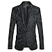 Mens Floral Tuxedo Jacket Paisley Shawl Lapel Suit Blazer Jacket for Dinner,Prom,Wedding Fashion Suit Jacket Blazers Black