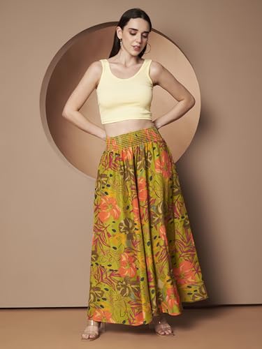 Image of KZULLY | Palazzo for Women | Solid & Printed | Stylish Wide-Leg | Comfortable Elastic Waist Bottomwear