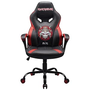 SUBSONIC Iron Maiden - Gaming-Stuhl - Bürostuhl - Schwarz - Größe S/M