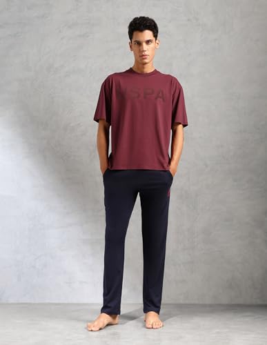 Image of U.S. Polo ASSN. Mens OEE09 Brand Printed Comfort Fit Lounge T-Shirt