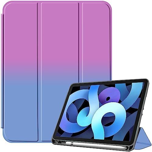 Billionn Etui na iPad 9/8/7 (10,2 Cala, Model 2021/2020/2019, 9/8/7 Generacja), z Uchwytem na Ołówki, Pokrowiec na Stojak Smart Trifold, Auto Uśpienie/Budzenie, Marynarka Wojenna
