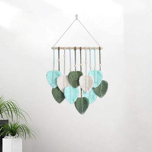 Qivine Arazzo da Parete Bohémien, Macrame da Parete in Macramè, Macrame Appeso a Parete, per Camera da Letto, Cameretta dei Bambini, Decorazione da Parete (Azzurro)