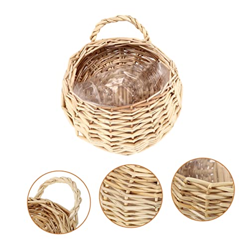Cesta de flores de pared rústica de plástico para almacenamiento 6