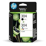 HP 304 (3JB05AE) Multipack Original Druckerpatronen 1xSchwarz, 1x Farbe für HP DeskJet 26xx, 37xx, ENVY 50xx