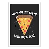 Wall Editions Póster artístico - Pizza Hangover - EduEly