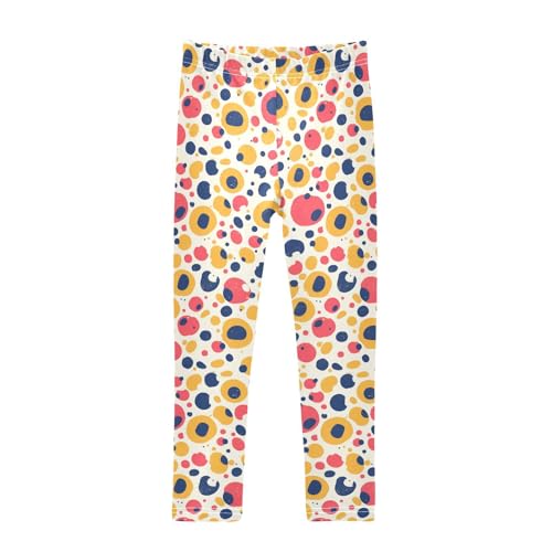 KLL Watercolor Dots Girls Leggings Stretch Full Length Leg Yoga Pants Running