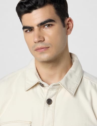 Image of Pepe Jeans Men's Solid Oversized Fit Shirt | Full Sleeve | Shirt for Men | Mens Casual Shirts