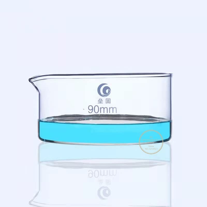 Plato de cristalización de Vidrio de borosilicato Alto, Plato Circular, Plato de Laboratorio, Resistencia a Altas temperaturas, 1 ud. (Size : 200mm)