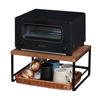 Boo！トースターラック・角パイプ・黒 アイアントースターラック・角パイプ仕様・ブラック 棚