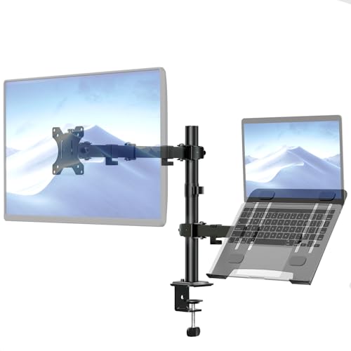 WORLDLIFT - Soporte para 2 Pantallas, Doble Soporte para Pantalla de PC de 13 a 27 Pulgadas, con construcción sólida, 1 métodos de instalación, VESA 75/100, Cada Brazo soporta 8 kg para Pantalla