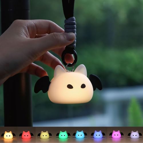 GUIGUZHJ Bat Handbag Light Purse Light Cordless Rechargeable Night Light for Kids Bedroom Mini Portable Silicone Animal Lamp for Teens Boys Girls Gifts for He/Her