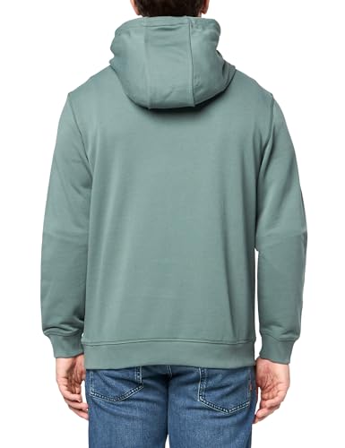 HUGO mens Square Woven Logo Hooded Sweatshirt2