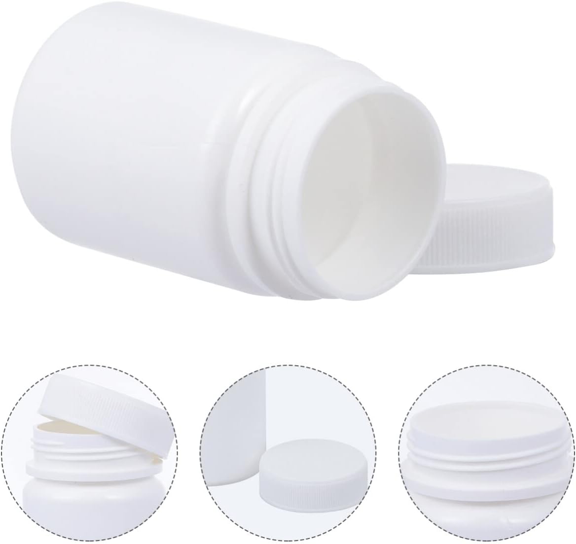 Healeved Portable Pill Box 40-Pack Moistproof Waterproof Pill Case Travel Medication Organizer Compact 2.36X2.75X1.37 Inch Spiral Bottle Design